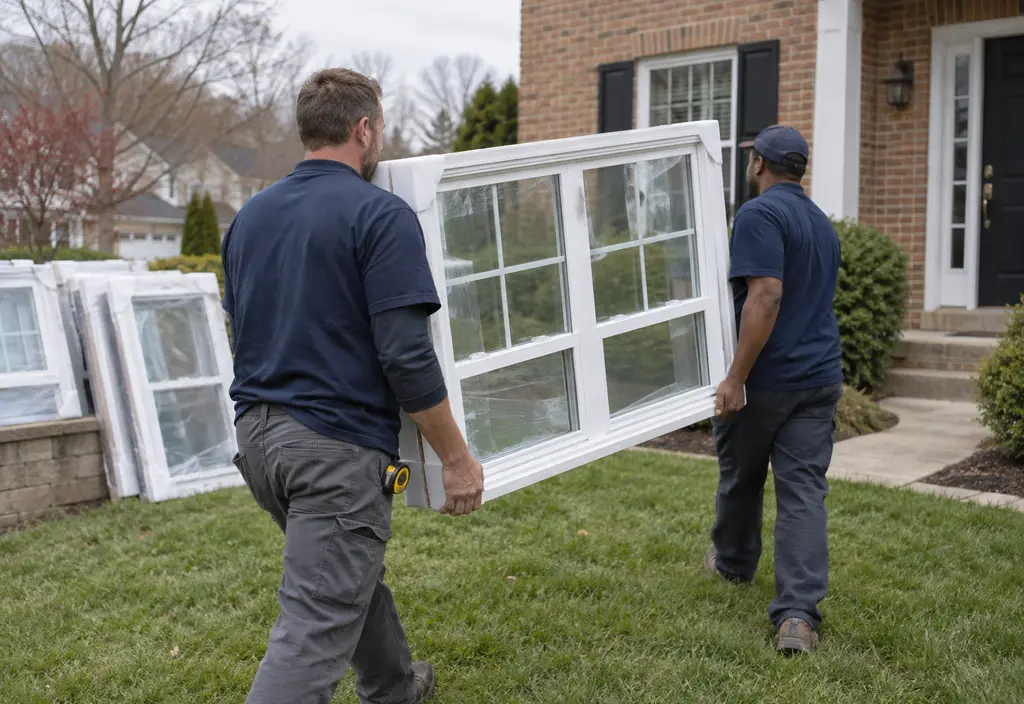 Window replacement in Lake Arbor: replacing every window at once
